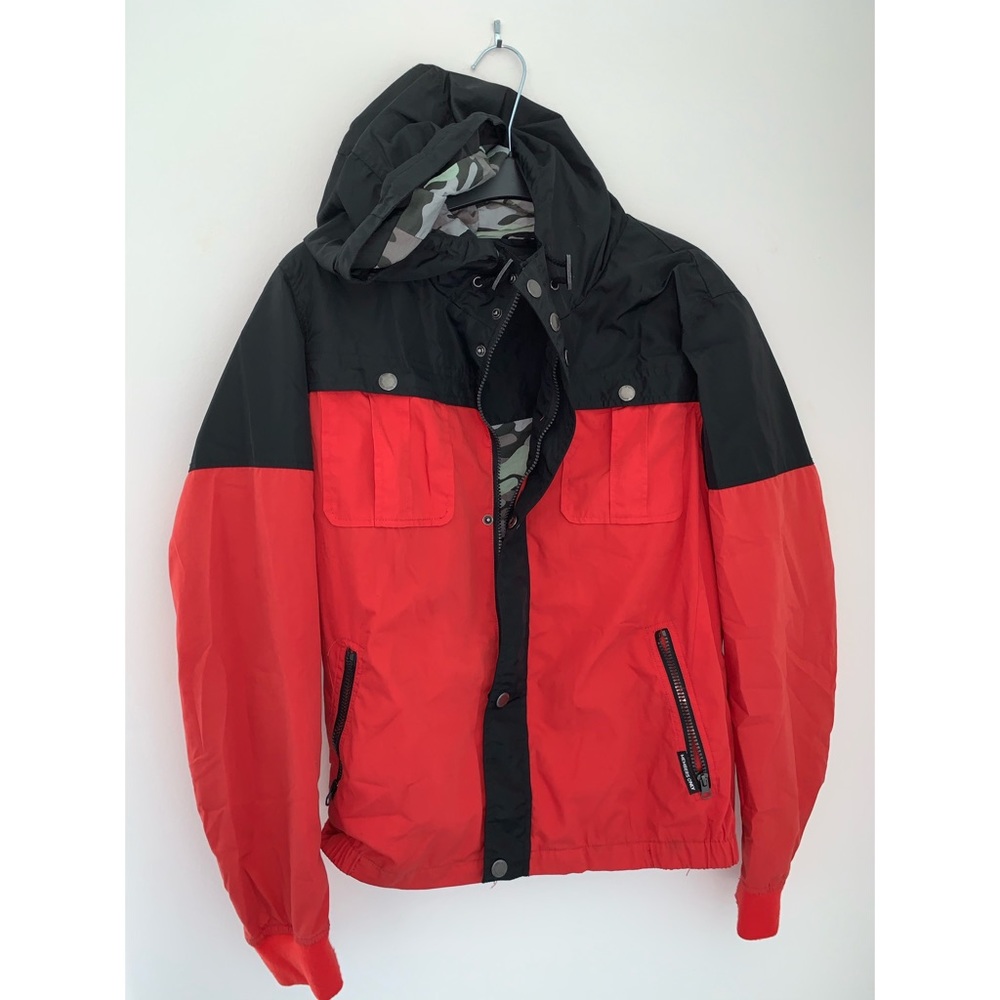 *Orange and Black Zip up Jacket*